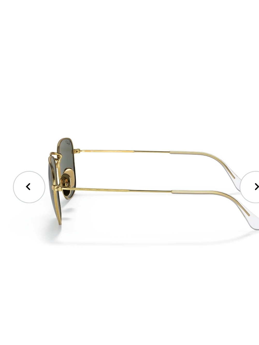 Ray-Ban Men’s Or Women Black Lens Gold Frame Hexagonal Sunglasses - Picture 3 of 7